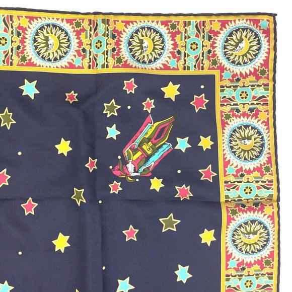 119160E V Christian Dior Scarf Multicolor Silk 100% - Picture 3 of 9